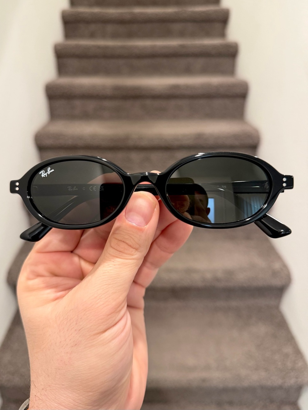 NEW Ray-Ban Khal Oval Sunglasses RB4472 Black 51mm - Picture 3 of 4
